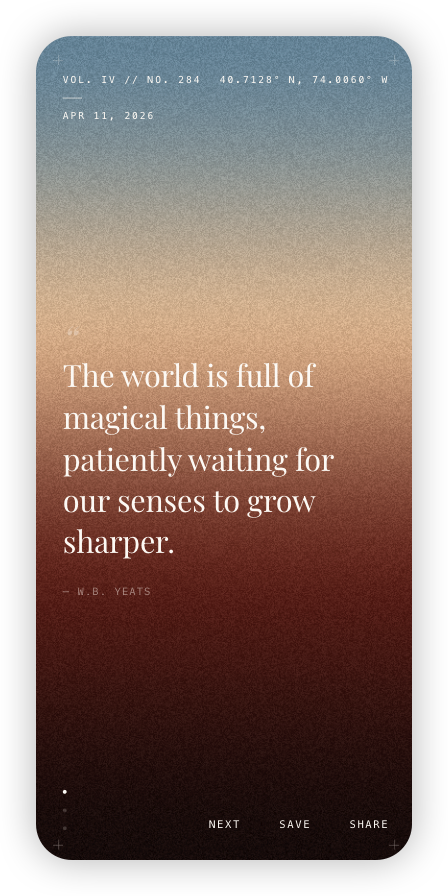 Mind daily quote app interface